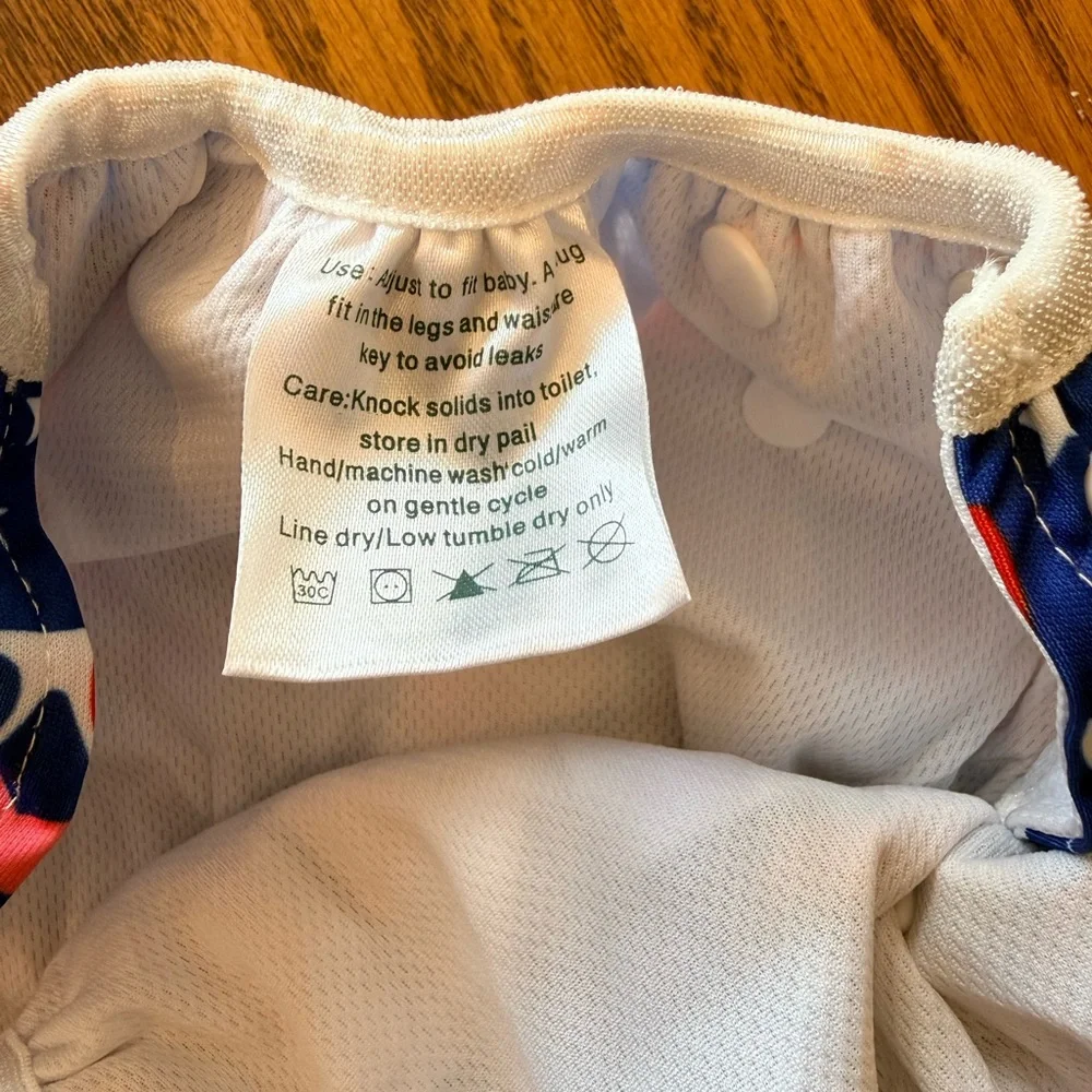Alva Baby set of 3 Patriotic One size reusable Swim Diapers with Bag